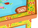 Hand-painted Side Table Multicolour 38x33x42 cm Solid Mango Wood 285879