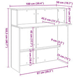 Reception Desk White 100x50x103.5 cm Engineered Wood 859024