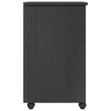 Rolling Cabinet Grey 34 x 39 x 65.5 cm Solid Pine Wood 42028354