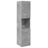 Bathroom Hanging Cabinet Concrete Grey 30x30x130 cm Engineered Wood 856220