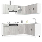 ZNTS 11 Piece Kitchen Cabinet Set Porto Grey Sonoma Engineered Wood 3314967