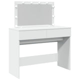 Dressing Table with LED White 100x40x120 cm 848206