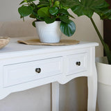 Dressing Console Table with Three Drawers White 241143