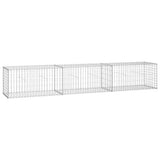 Gabion Wall with Covers Galvanised Steel 300x50x50 cm 143591
