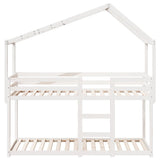 Bunk Bed without Mattress White 90x200 cm Solid Wood Pine 3282040