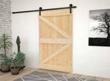 Sliding Door 80 x 210 cm Solid Pine Wood Natural and Black 3444856