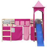 Curtains for Loft Bed with Tower Pink Polyester 835924