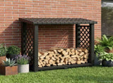 Firewood Rack 114 x 46 x 101 cm PP Anthracite 42041757