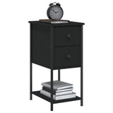 Bedside Cabinet Black 32x42x70 cm Engineered Wood 826093