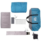 Family Tent Cabin 6-Person Blue Waterproof 4009556