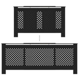 MDF Radiator Cover Black 205 cm 325556