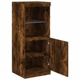 Sideboard with LED Lights Smoked Oak 41x37x100 cm 836690