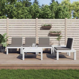 6 Piece Garden Lounge Set with Cushions White PP 3190451