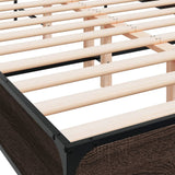 Bed Frame without Mattress Brown Oak 140x190 cm 3280081