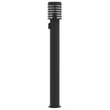 Outdoor Floor Lamps with Outlet 3pcs Black 110cm Stainless Steel 4006380