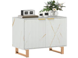 Elegant Storage Sideboard - White/Gold-Tone T3398P343021