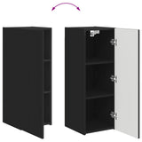 TV Cabinet Set 2 pcs Black Engineered Wood 3408971