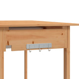 Potting Table with Sink Brown 147.5x44x139.5 cm Solid Wood Fir 156347