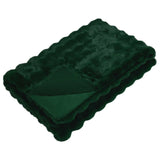 Anti-Slip Faux Rabbit Fur Blanket Olite Dark Green 150 x 220 cm 42021818