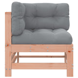 Corner Sofa with Cushions Solid Wood Douglas 825658