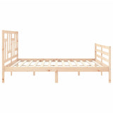 Bed Frame without Mattress 200x200 cm Solid Wood 3194981