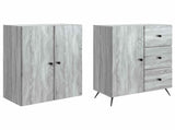 Cabinet Set 2 pcs Grey Sonoma Engineered Wood 3416904
