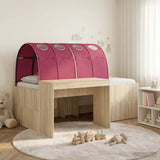 Kids'High Bed Frame with Desk 3 pcs Sonoma Oak and Red 3423687