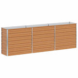 Garden Raised Bed Light Brown 240 x 40 x 77 cm Galvanised Steel 42017330