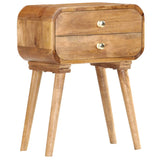 ZNTS Bedside Cabinet 43x30x58 cm Solid Mango Wood 285851