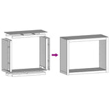 Firewood Rack 100x40x80 cm Galvanised Steel 850980