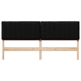 Upholstered Headboard Brown and Black 200 cm Solid Pine Wood 880160