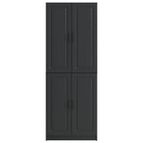 Cabinet Set 2 pcs Black Engineered Wood 3416944