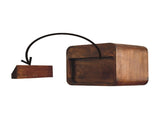 Solid Wood Floating Mini Chestnut Bedside, 2 Drawers, Dark Brown B2743P402930