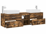 Bathroom Cabinet Set 3 pcs Smoked Oak 53 x 34.5 x 63 cm 3405855