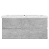 Sink Cabinet with Built-in Basin Concrete Grey Engineered Wood 3071571