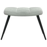 Relaxing chair with Footstool Light Grey Velvet 42022447