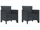 Garden Chair 2 pcs Anthracite 53 x 49 x 85 cm Polypropylene 847448