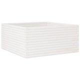 Garden Planter White 100x100x46 cm Solid Wood Pine 3282430