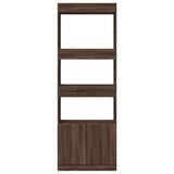 Highboard Brown Oak 63x33x180 cm Engineered Wood 3309606