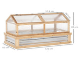 Raised Garden Bed Greenhouse Top, Garden Wooden Cold Frame Greenhouse Flower Planter Protection T3398P315440