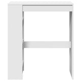 ZNTS Bar Table with Racks White 90x40x103.5 cm Engineered Wood 854373