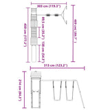 Outdoor Playset Solid Wood Pine 3155885