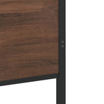 Metal Bed Frame without Mattress Brown Oak 137x190 cm 4007782