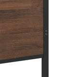 Metal Bed Frame without Mattress Brown Oak 137x190 cm 4007782