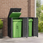 Wheelie Bin Storage for 2 Bins Anthracite 138x79x117 cm Steel 3279982