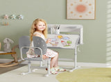 Height Adjustable Kids Desk and Chair Set, Children School Study Desk with Tiltable Desktop, Reading T3398P347976