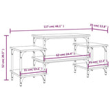 TV Cabinet Smoked Oak 117x35x52 cm Engineered Wood 826317