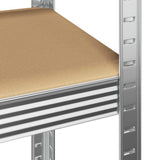5-Layer Storage Shelves 3 pcs Silver Steel&Engineered Wood 4016939