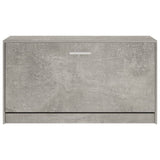 Shoe Bench Concrete Grey 80x24x45 cm Engineered Wood 342642