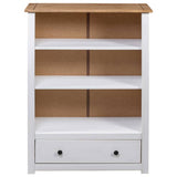 Bookcase White 80x35x110 cm Solid Pine Wood Panama Range 282669